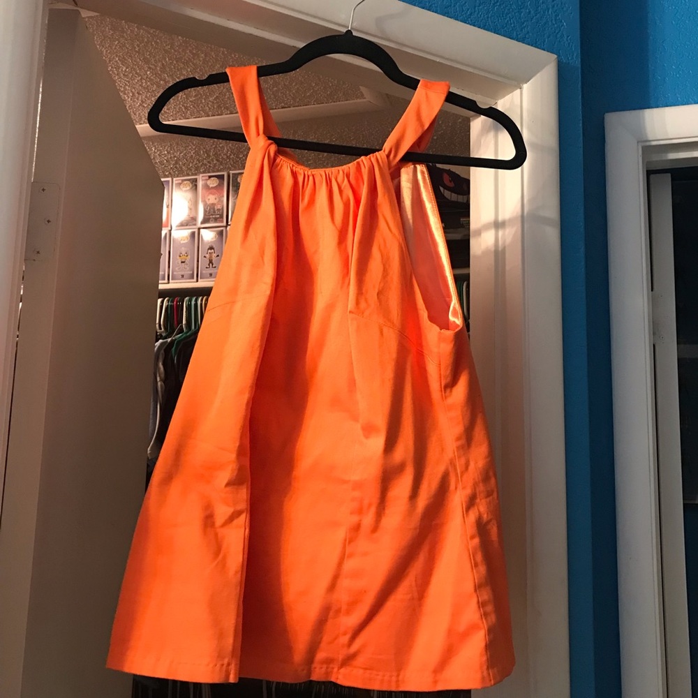 Pinup Girl Orange Harley Top XL